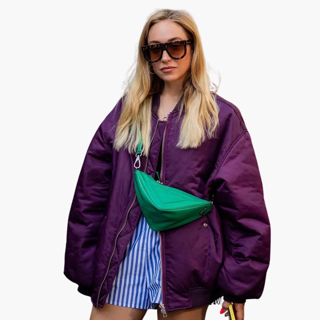 BerlinGlamour | Dames bomberjack met rits en klepzakken 5