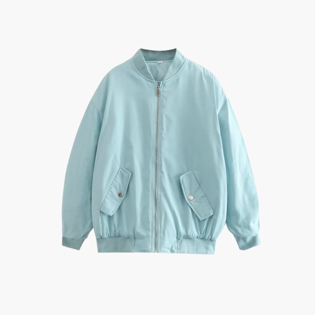 BerlinGlamour | Dames bomberjack met rits en klepzakken 7