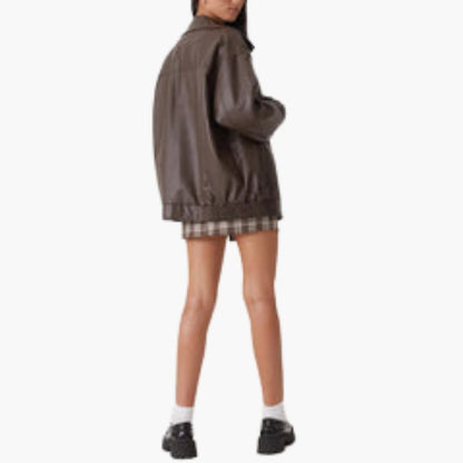 BerlinGlamour | Dames bomberjack met rits en lange mouwen 6