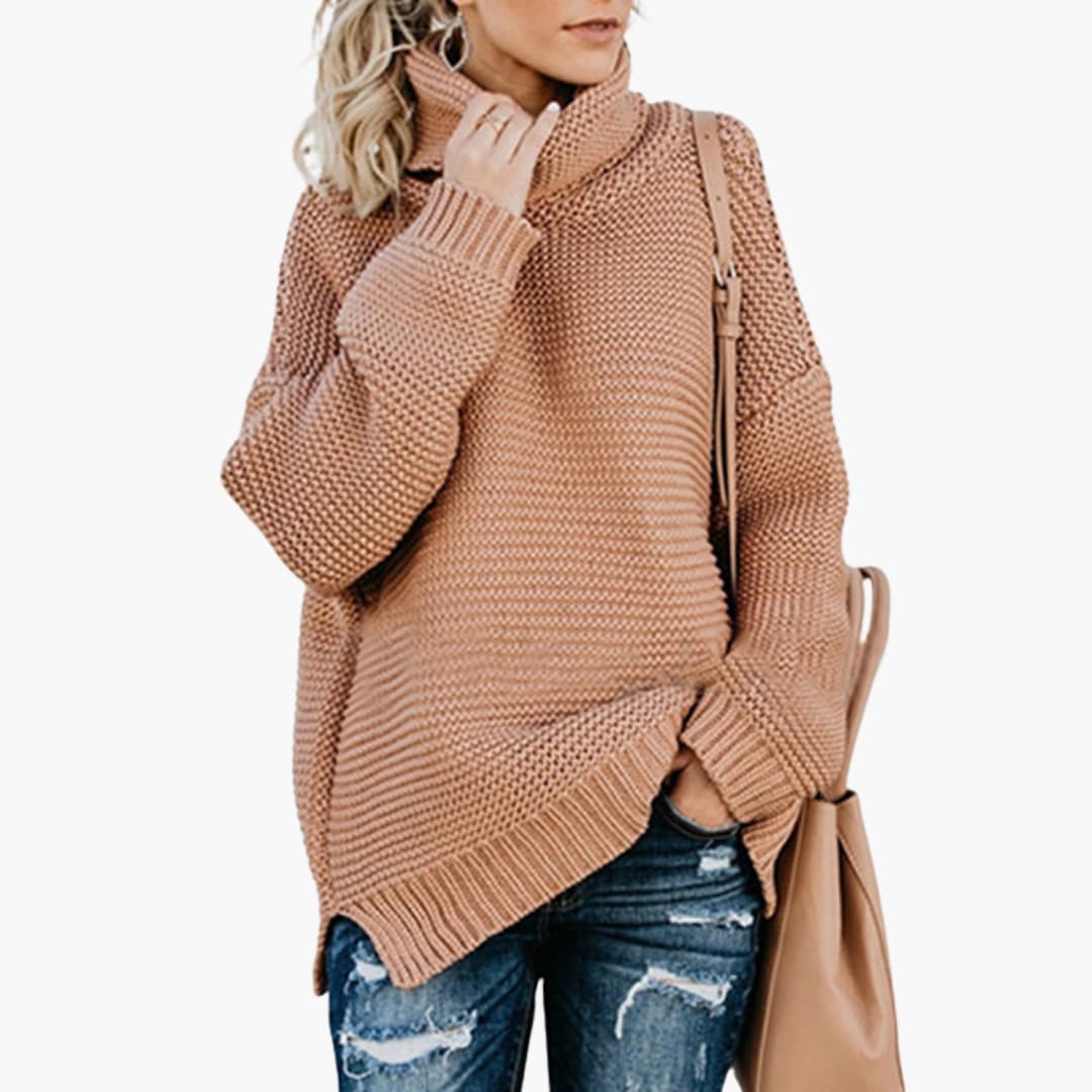 BerlinGlamour | Dames coltrui met geribbelde zoom 0