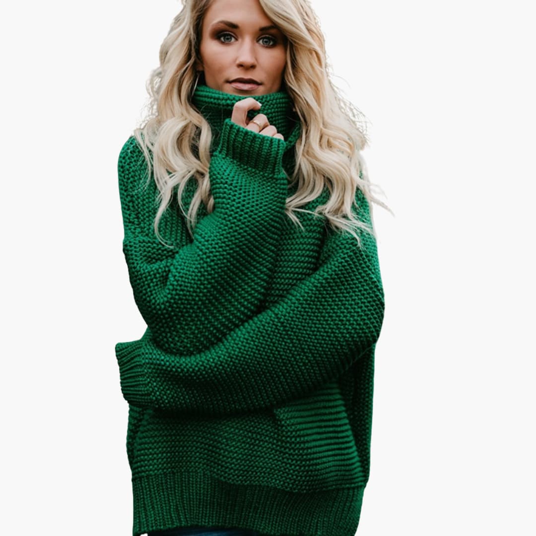 BerlinGlamour | Dames coltrui met geribbelde zoom 3