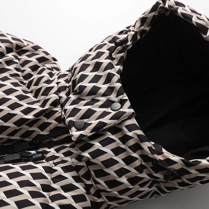 BerlinGlamour | Dames donsjack met riem 2