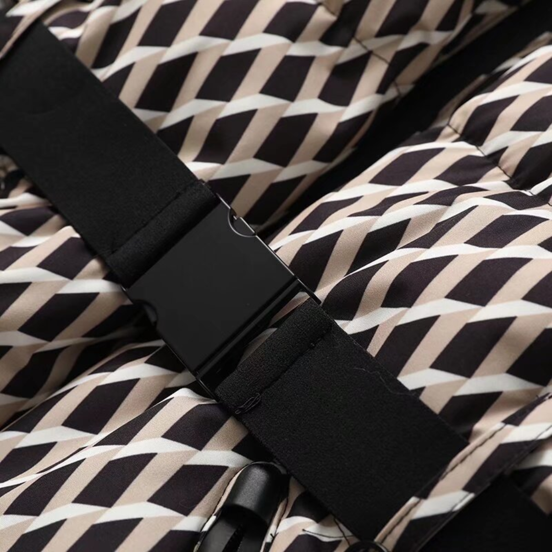 BerlinGlamour | Dames donsjack met riem 4