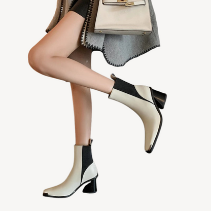 BerlinGlamour | Dames enkellaarsjes met plateau en hoge hak 2