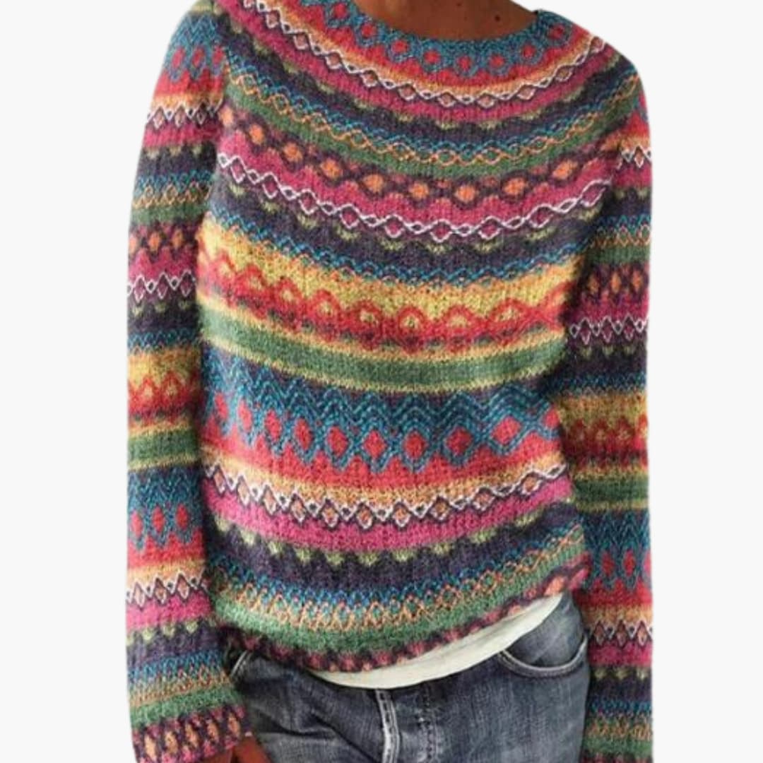 BerlinGlamour | Dames gebreide trui met lange mouwen en geribbeld oppervlak 0