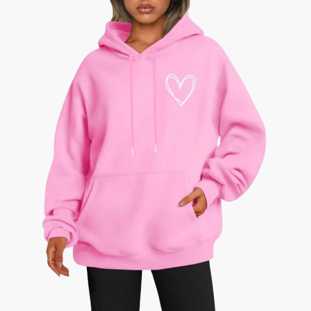 BerlinGlamour | Dames hoodie met capuchon en kangoeroezak 6