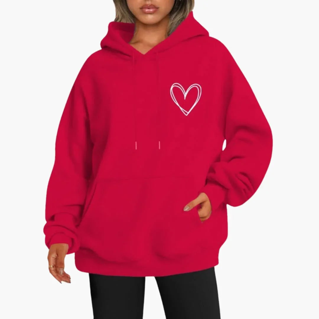 BerlinGlamour | Dames hoodie met capuchon en kangoeroezak 7
