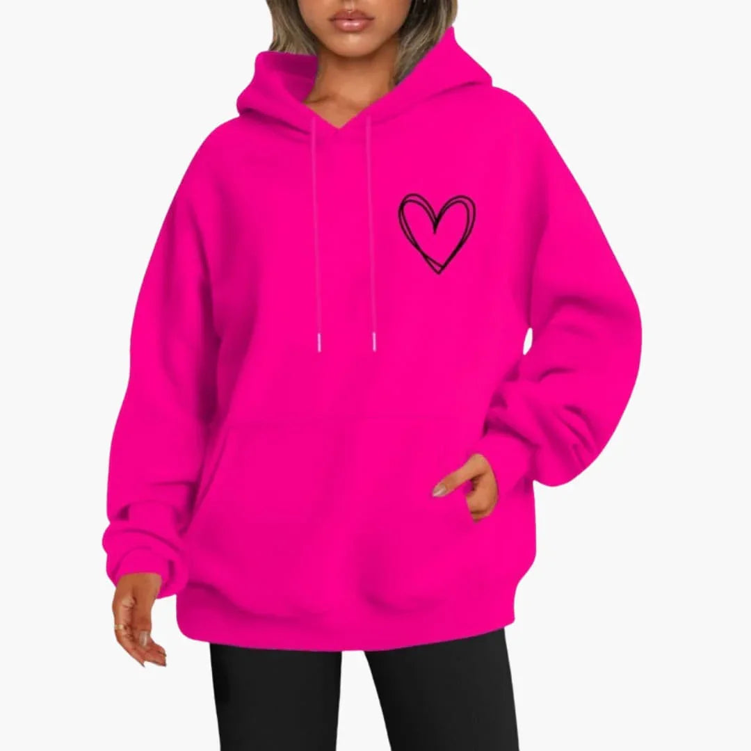 BerlinGlamour | Dames hoodie met capuchon en kangoeroezak 8