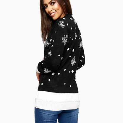 BerlinGlamour | Dames kersttrui met feestelijk design en groot motief 3