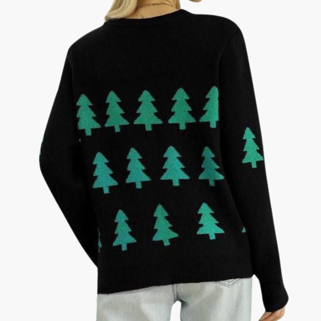 BerlinGlamour | Dames kersttrui met kerstboommotief 3