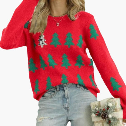 BerlinGlamour | Dames kersttrui met kerstboommotief 4