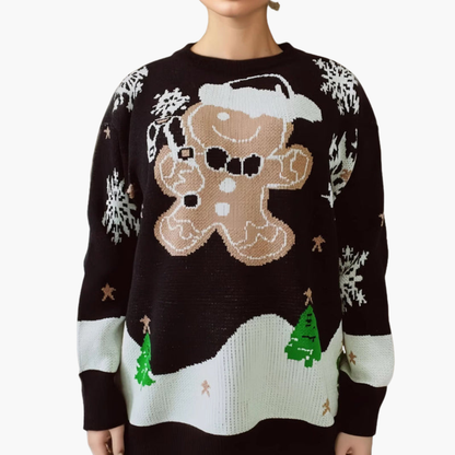 BerlinGlamour | Dames kersttrui met peperkoekmotief 3