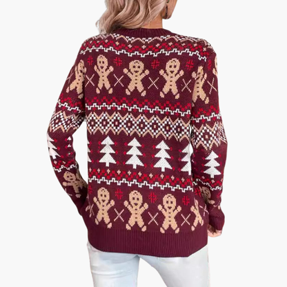 BerlinGlamour | Dames kersttrui met peperkoekmotief 5