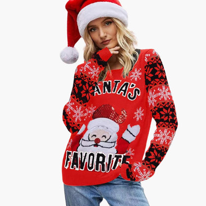 BerlinGlamour | Dames kersttrui met rendier 0