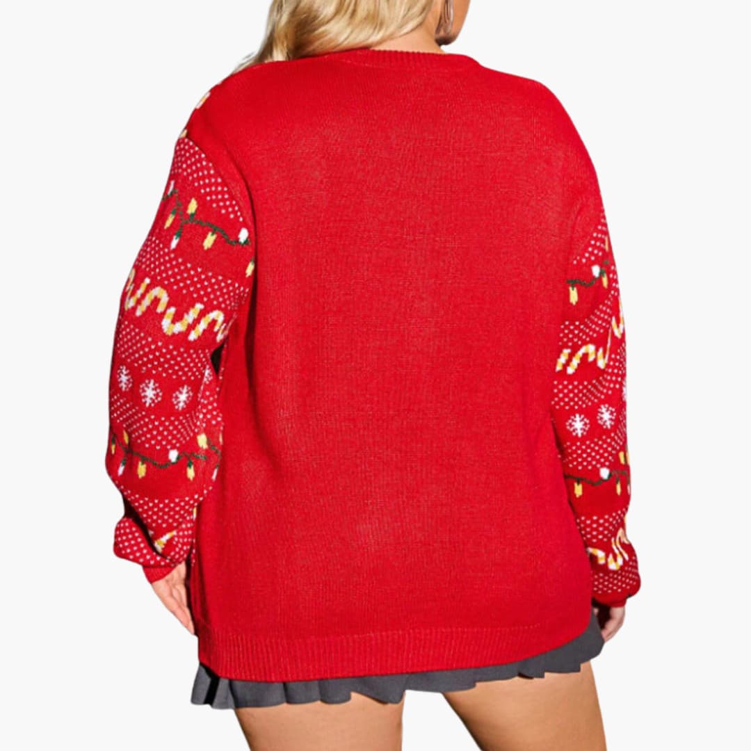 BerlinGlamour | Dames kersttrui met rendiermotief 1