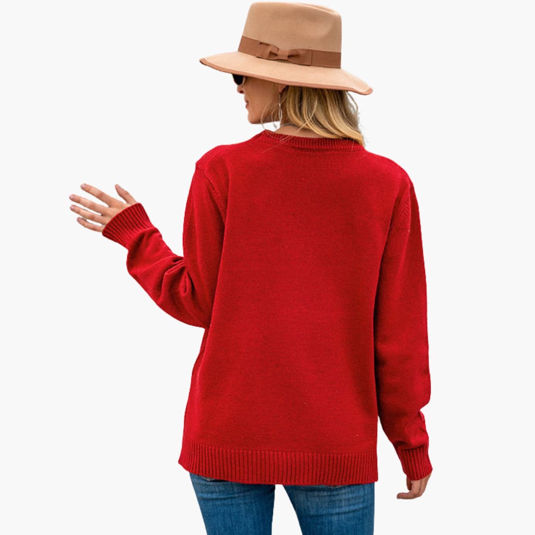 BerlinGlamour | Dames kersttrui met rendiermotief 4