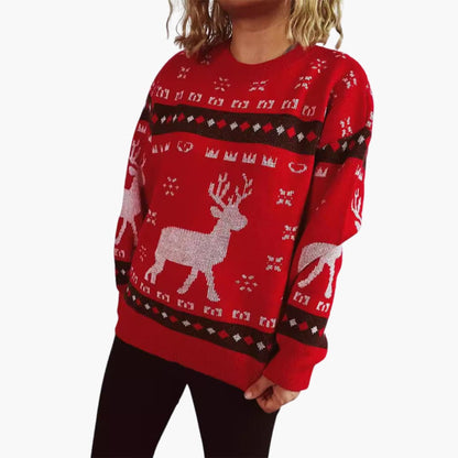 BerlinGlamour | Dames kersttrui met rendiermotief 4