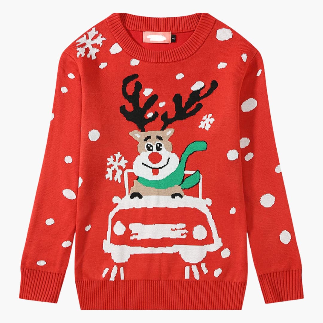 BerlinGlamour | Dames kersttrui met rendiermotief 5