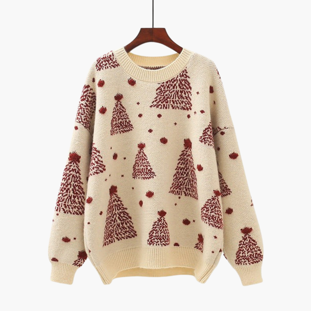 BerlinGlamour | Dames kersttrui met ronde hals 0