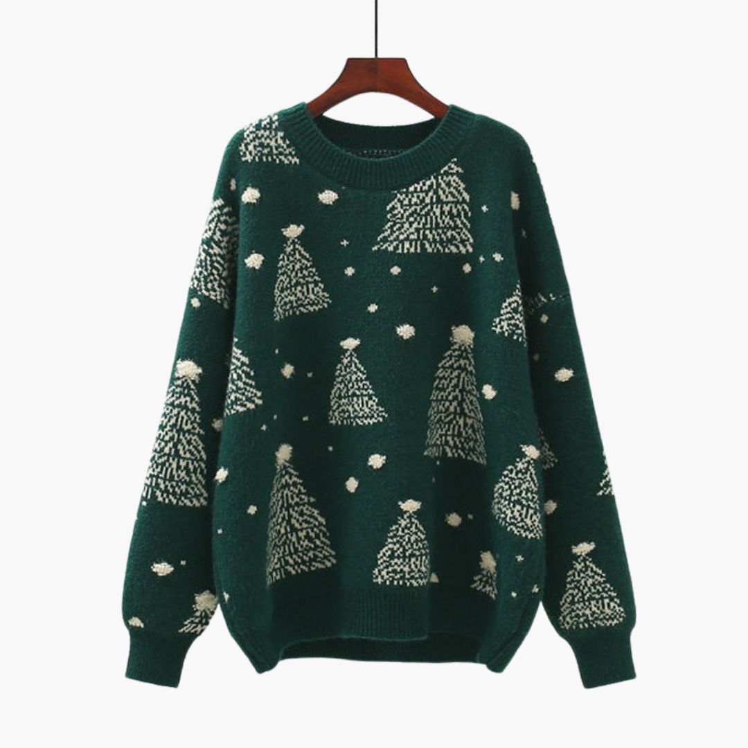 BerlinGlamour | Dames kersttrui met ronde hals 1