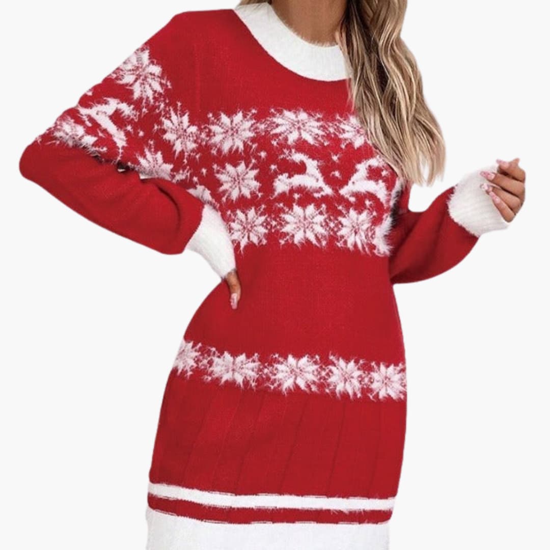 BerlinGlamour | Dames kersttrui met sneeuwvlokdesign 4