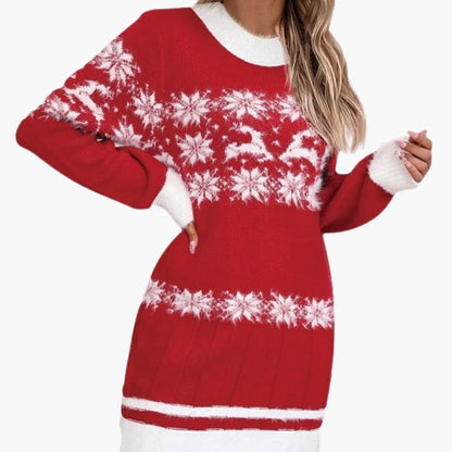 BerlinGlamour | Dames kersttrui met sneeuwvlokdesign 4