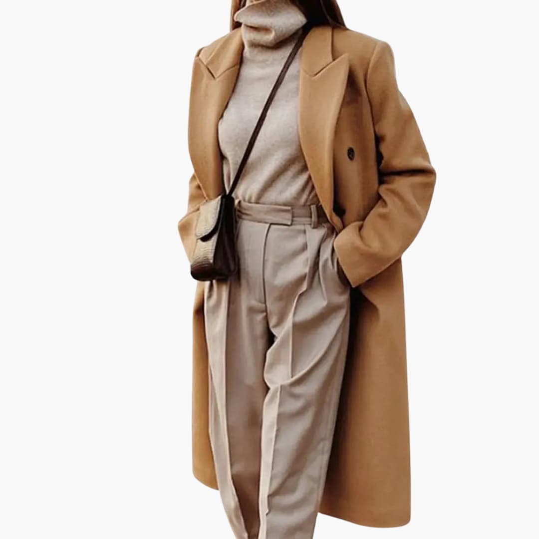 BerlinGlamour | Dames lange trenchcoat klassiek 0