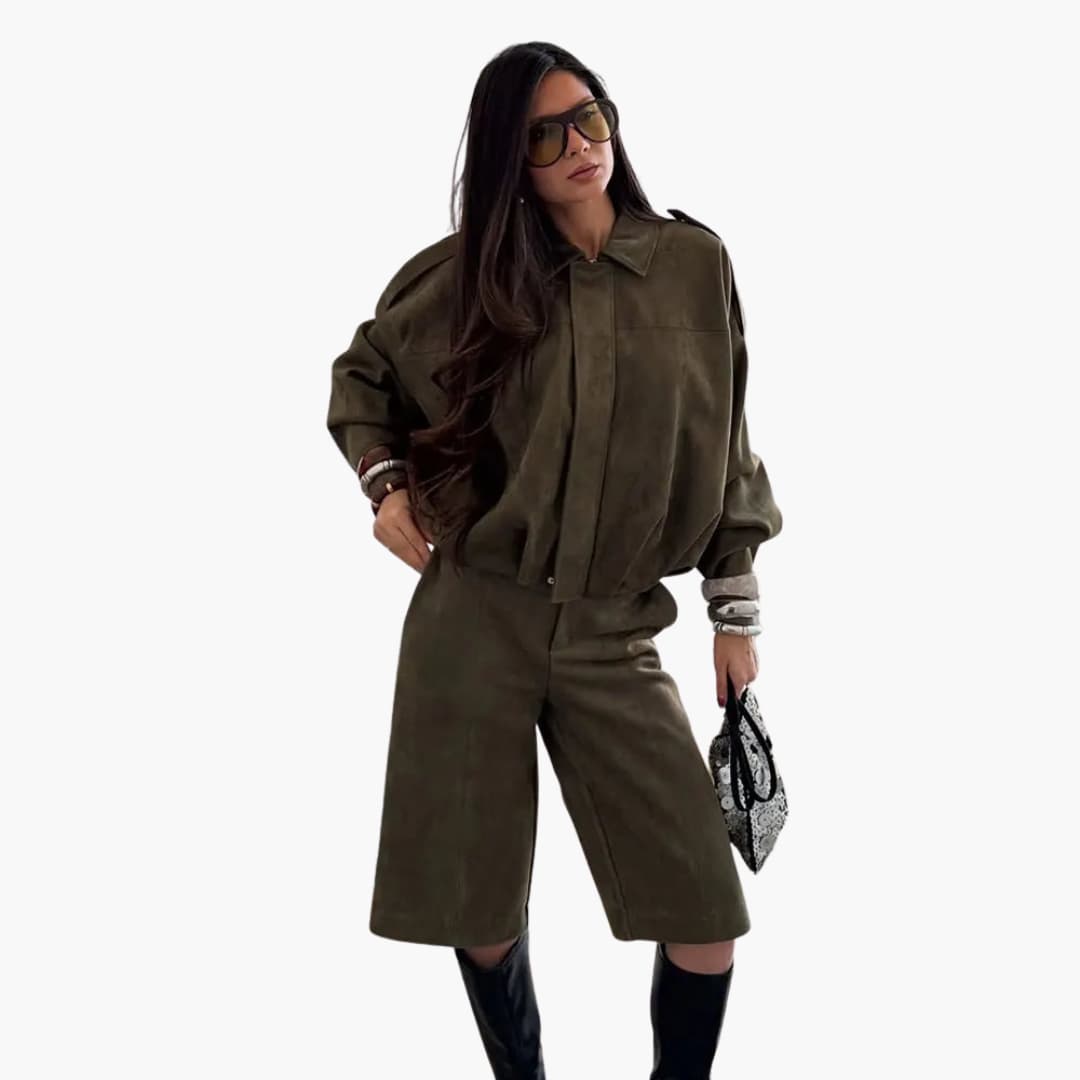 BerlinGlamour | Dames overgangsjas met overhemdkraag en verborgen rits 2