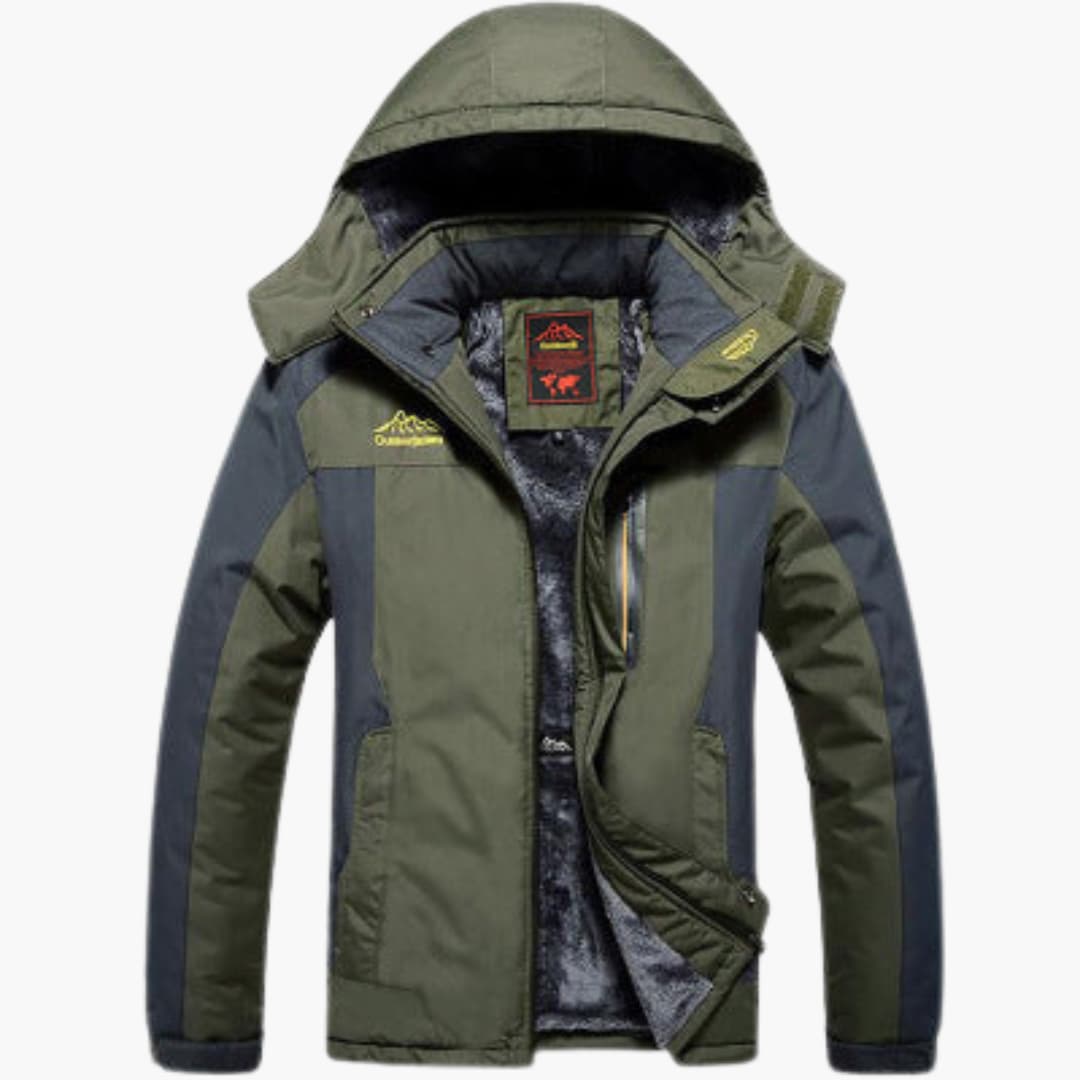 BerlinGlamour | Dames ski-jack met capuchon, rits en meerdere zakken 1