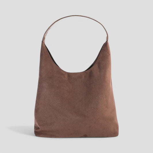 BerlinGlamour | Dames suède handtas Minimalistische shoppertas Stille luxe 0