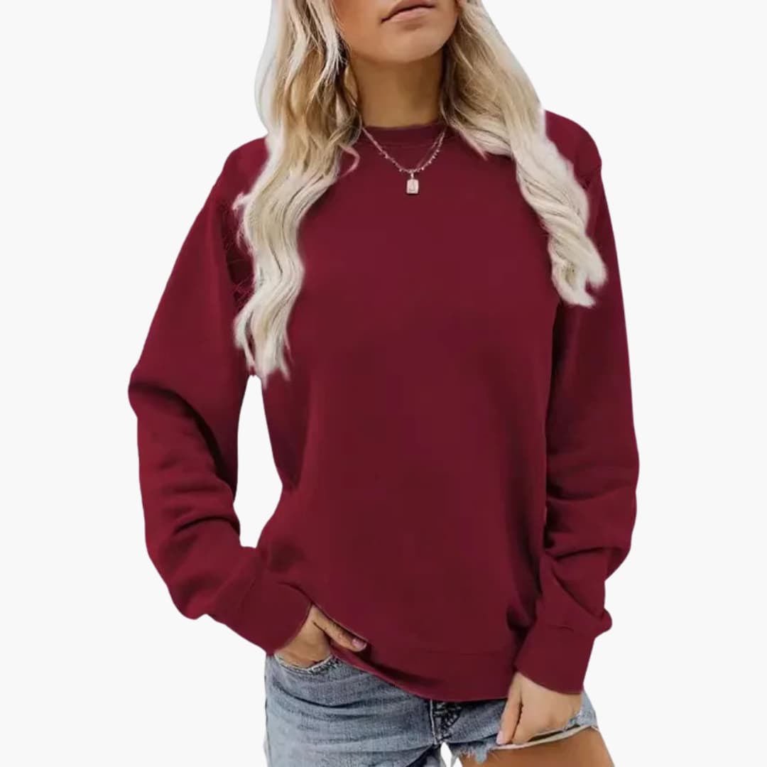 BerlinGlamour | Dames sweatshirt met ronde hals en lange mouwen 10