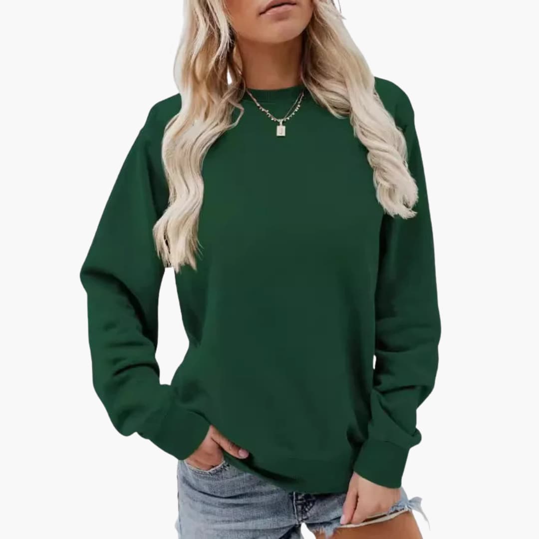 BerlinGlamour | Dames sweatshirt met ronde hals en lange mouwen 3
