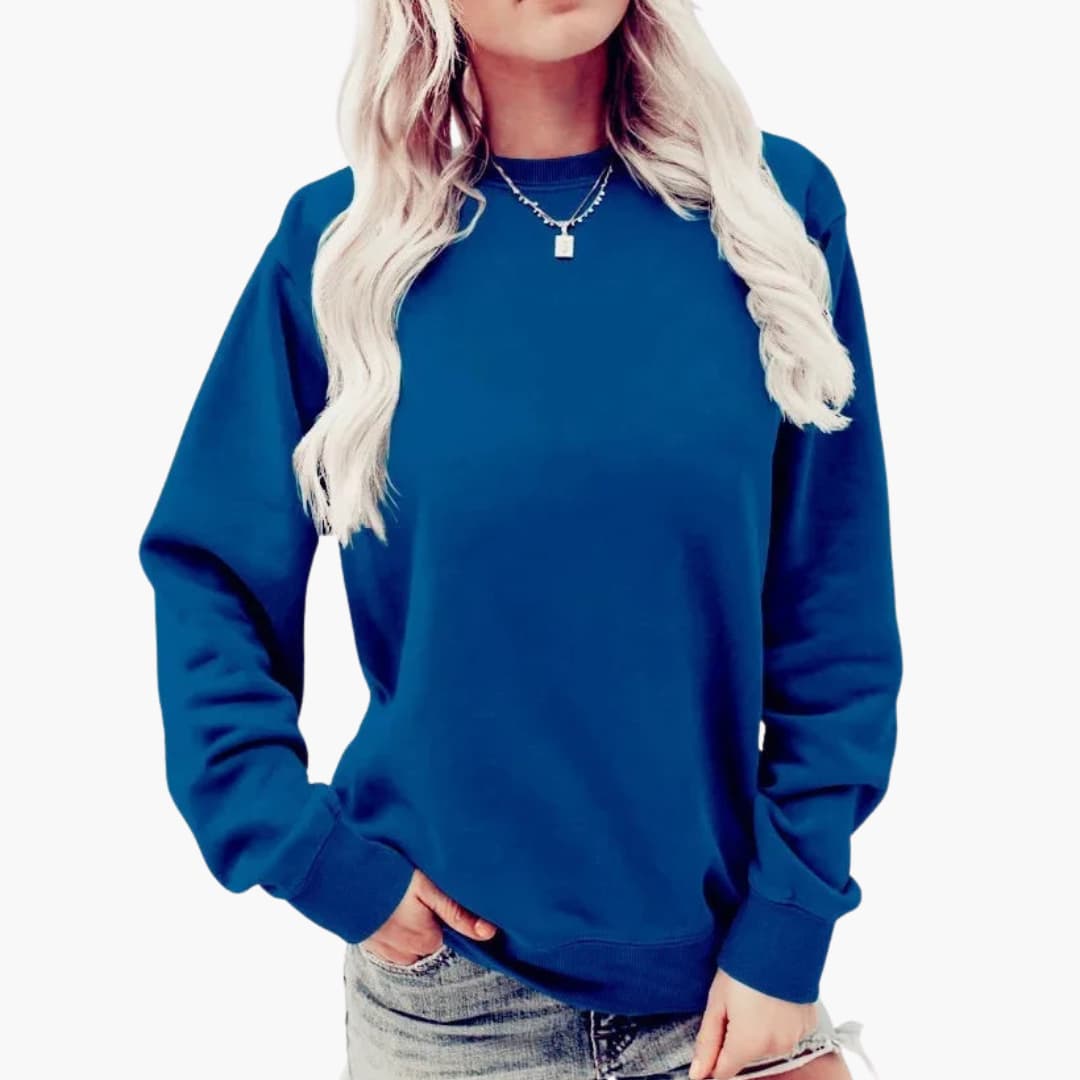 BerlinGlamour | Dames sweatshirt met ronde hals en lange mouwen 7