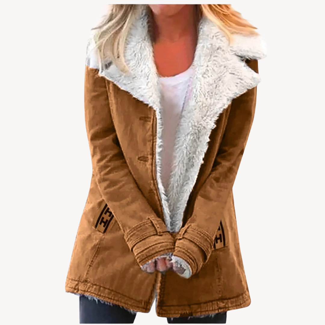 BerlinGlamour | Dames winterjas met fleecevoering 2