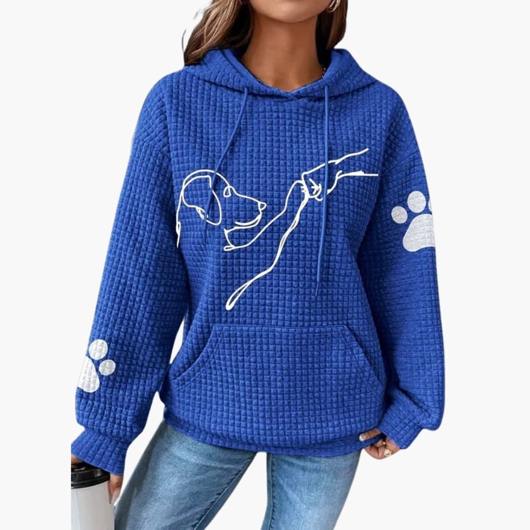 BerlinGlamour | Dameshoodie met trekkoord en kangoeroezak 0