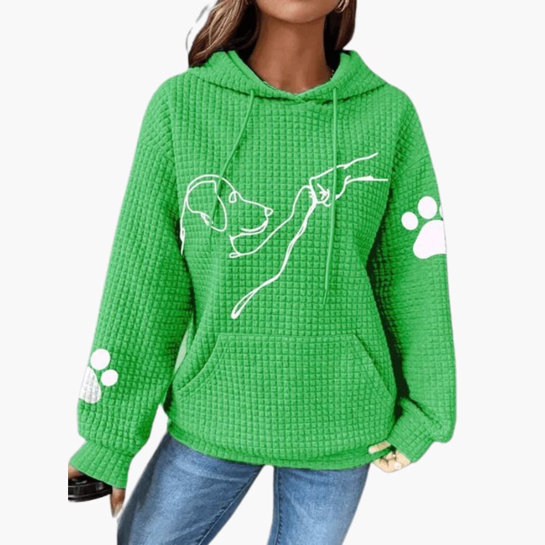 BerlinGlamour | Dameshoodie met trekkoord en kangoeroezak 1