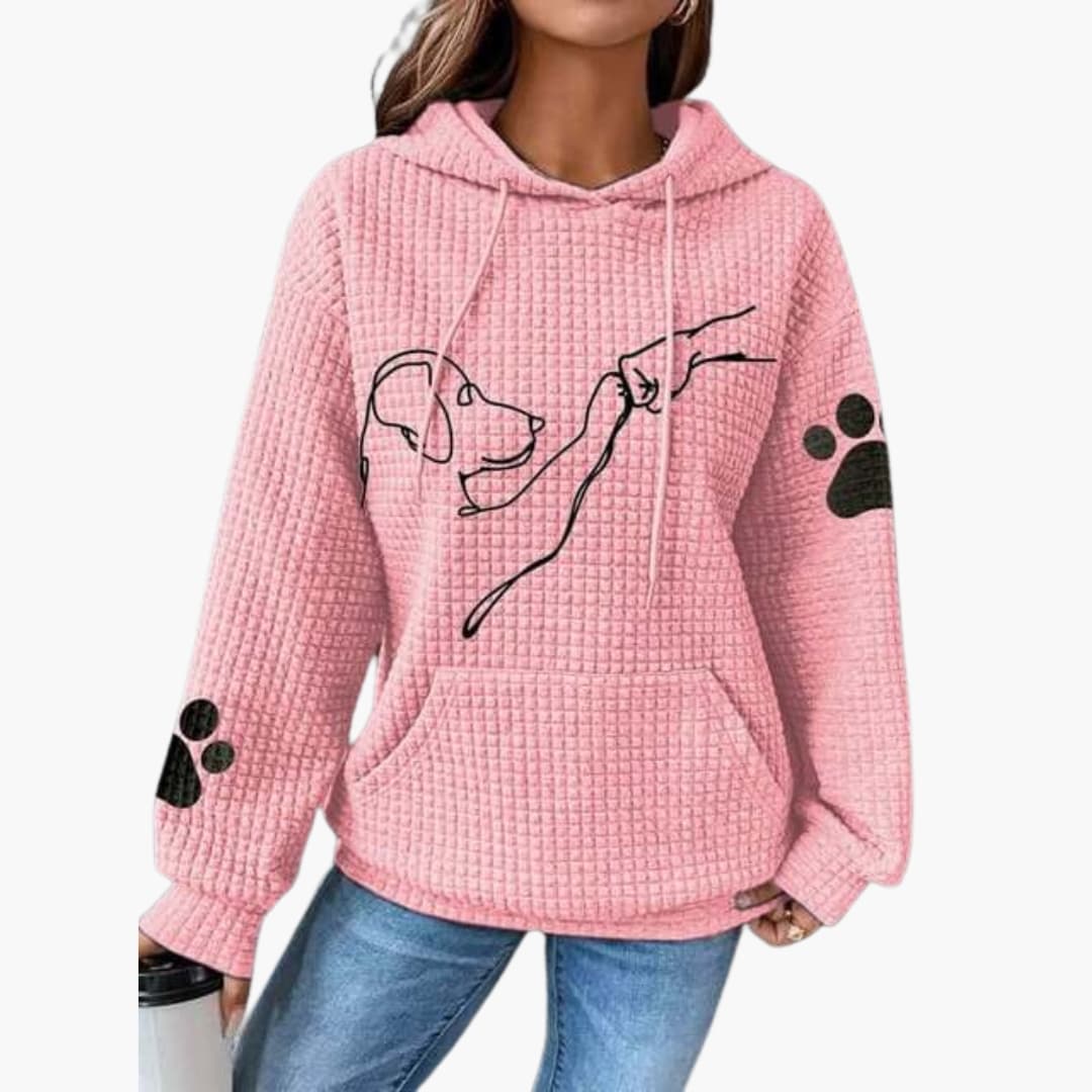 BerlinGlamour | Dameshoodie met trekkoord en kangoeroezak 2