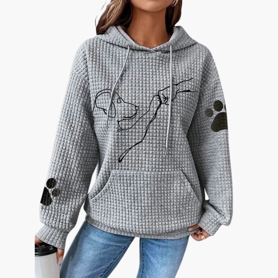 BerlinGlamour | Dameshoodie met trekkoord en kangoeroezak 3