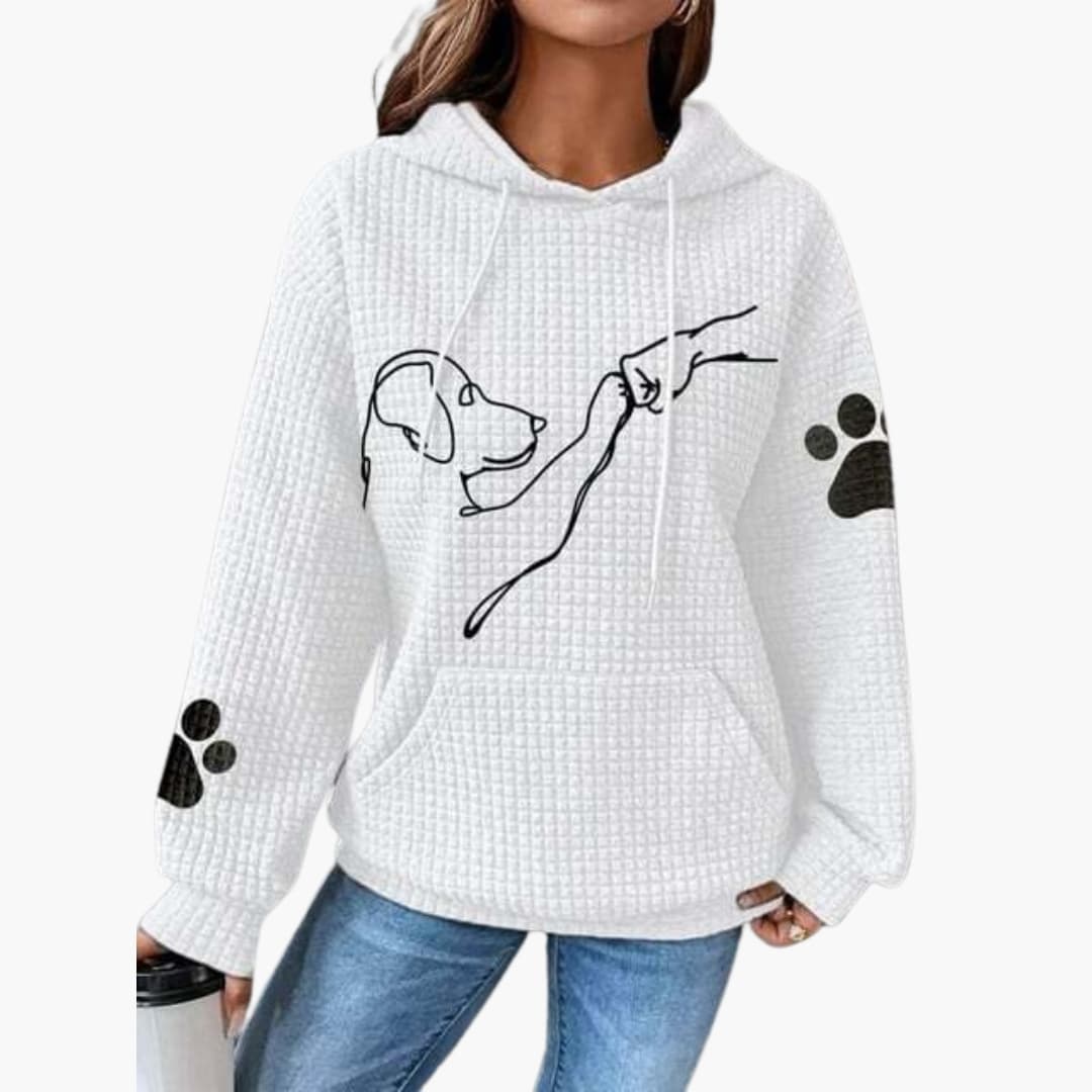 BerlinGlamour | Dameshoodie met trekkoord en kangoeroezak 5