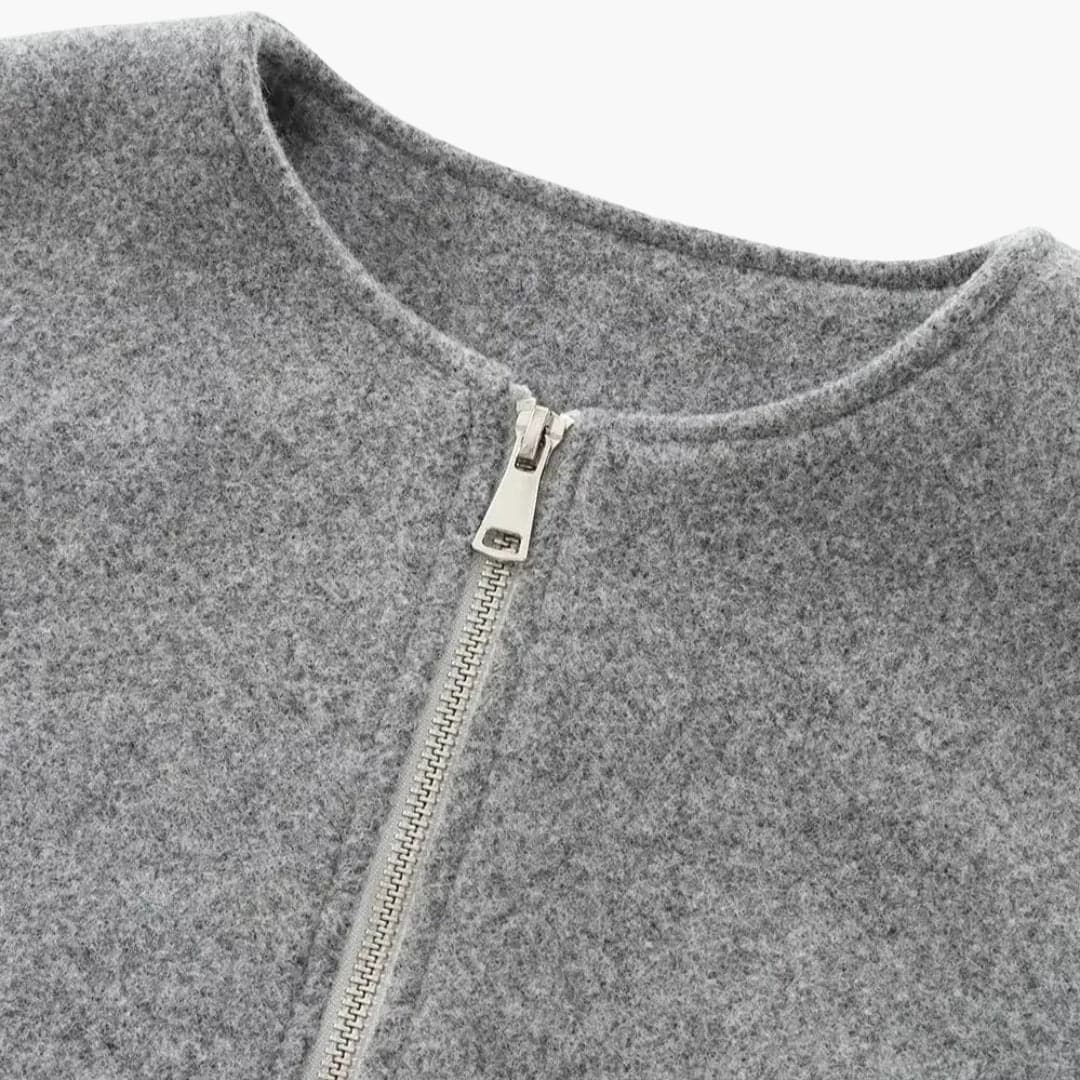 BerlinGlamour | Damesjas met ballonmouwen en korte zoom 2