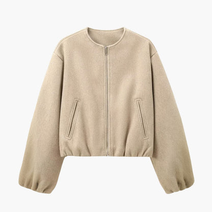 BerlinGlamour | Damesjas met ballonmouwen en korte zoom 5