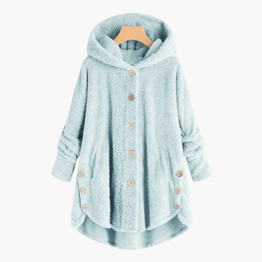 BerlinGlamour | Damesjas met capuchon en knoopsluiting 0