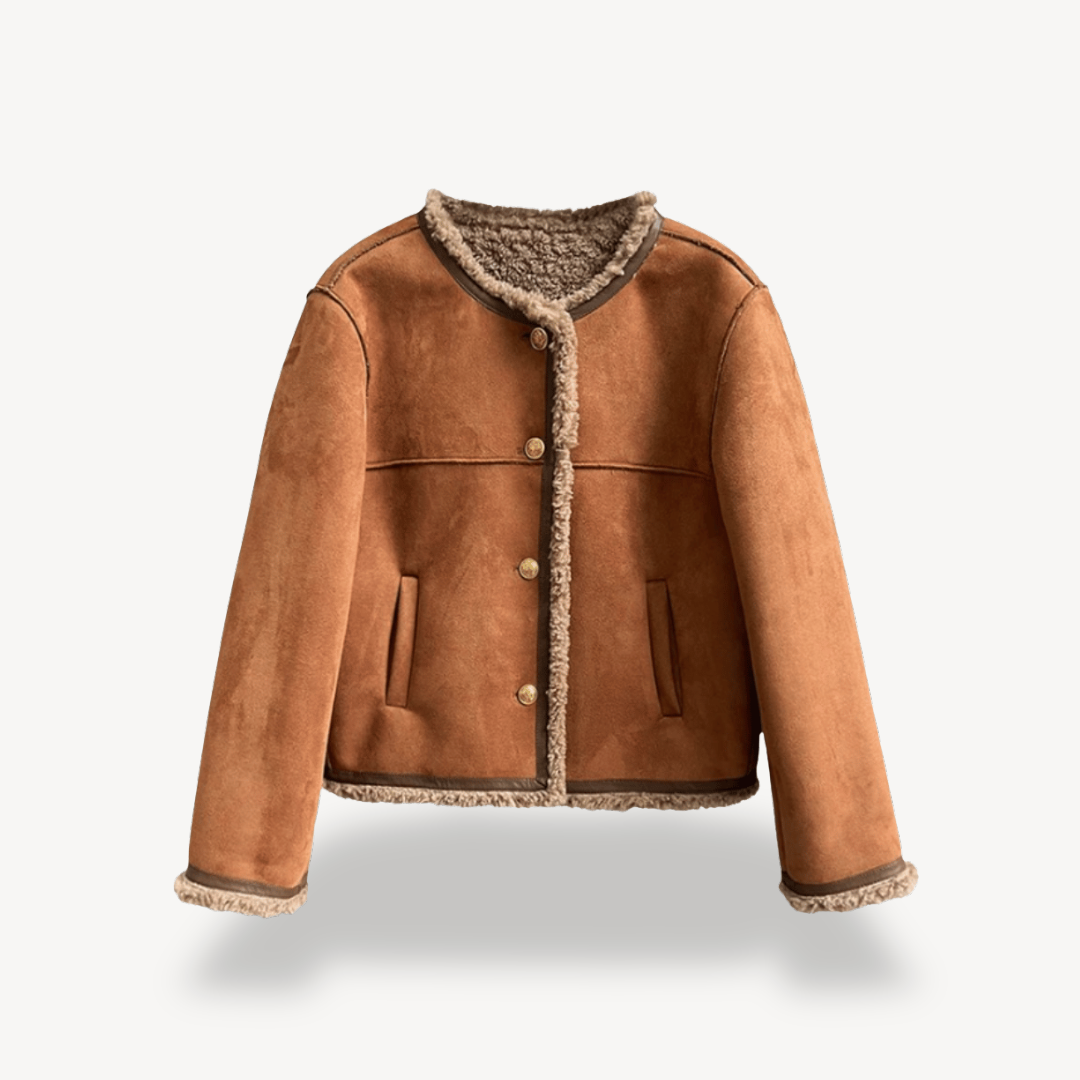 BerlinGlamour | Damesjas met imitatiebont rand en fleece voering 2