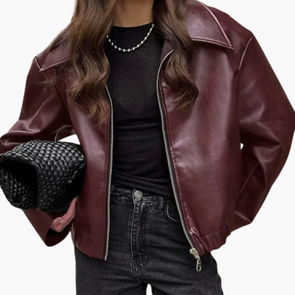 BerlinGlamour | Damesjas met puntkraag en rits 1