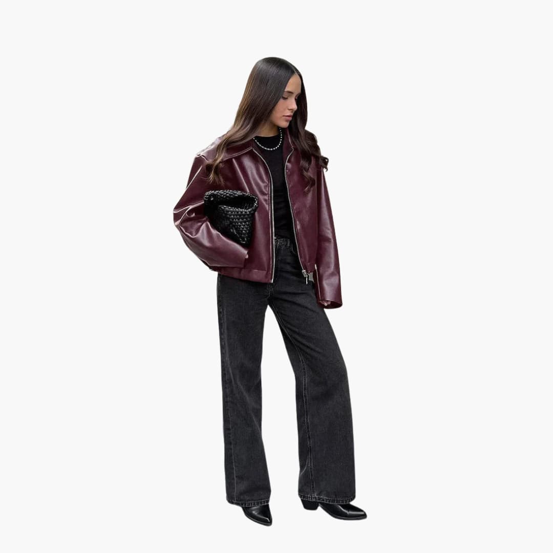 BerlinGlamour | Damesjas met puntkraag en rits 2