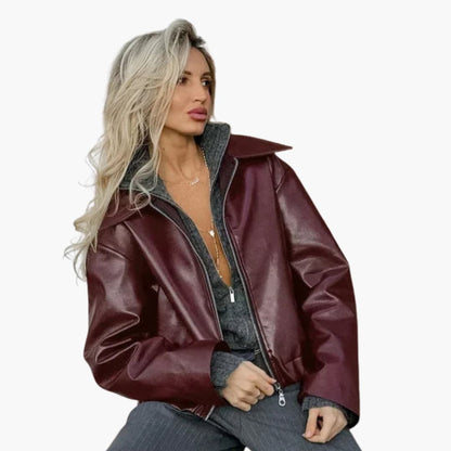 BerlinGlamour | Damesjas met puntkraag en rits 3