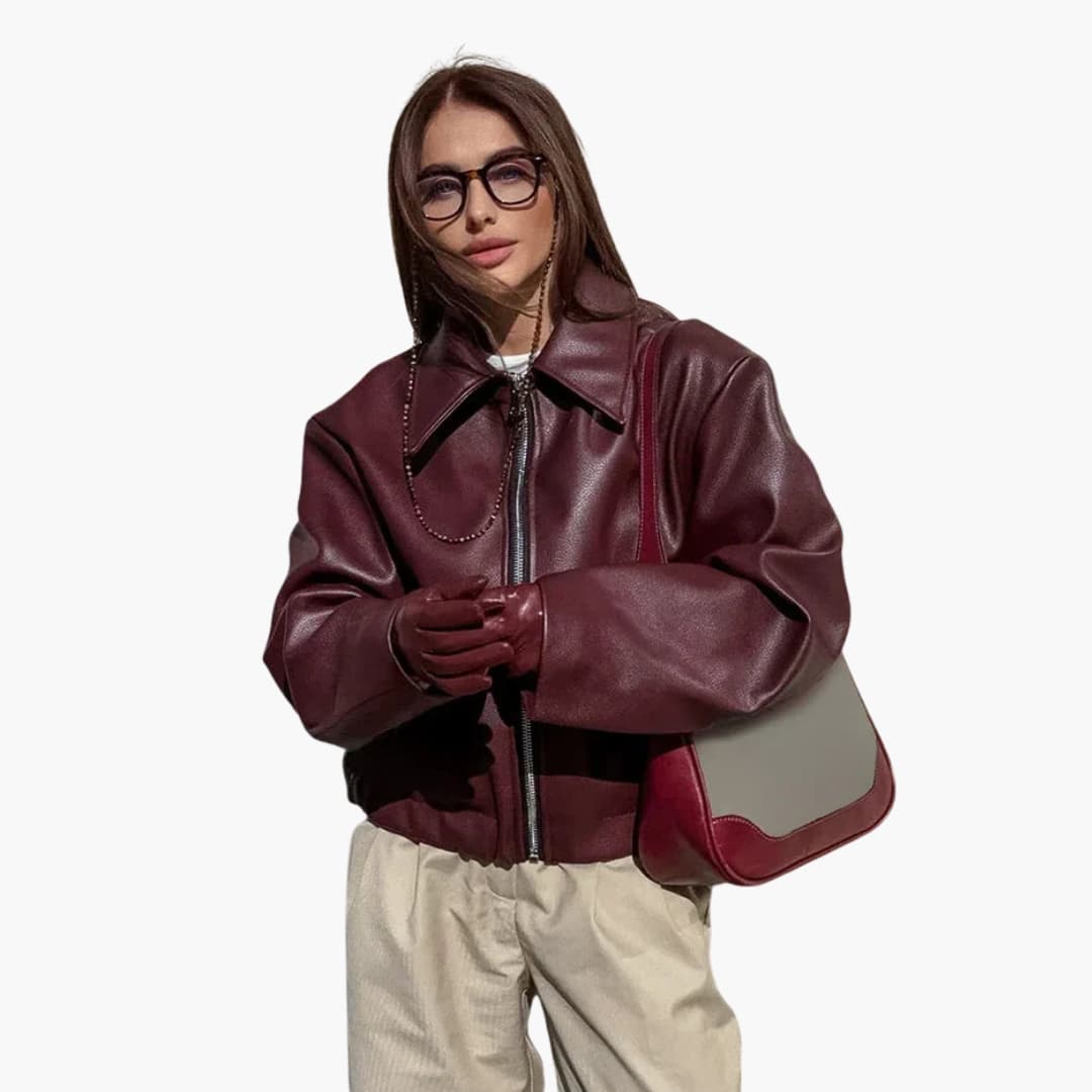 BerlinGlamour | Damesjas met puntkraag en rits 4