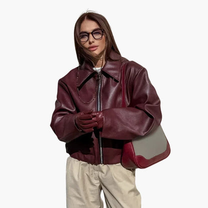 BerlinGlamour | Damesjas met puntkraag en rits 4