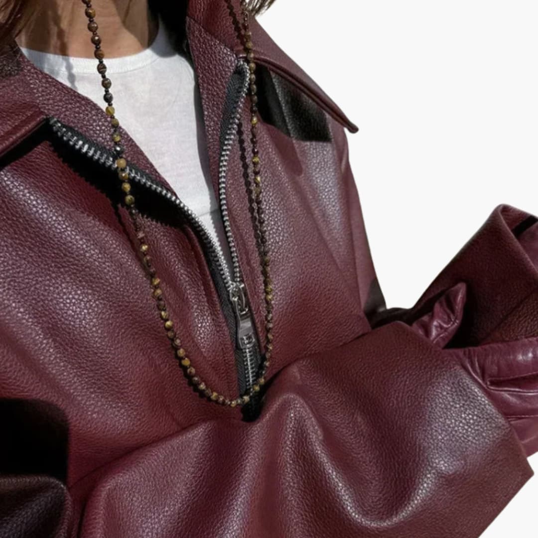 BerlinGlamour | Damesjas met puntkraag en rits 5