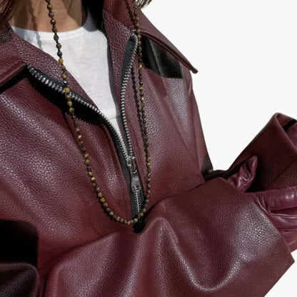 BerlinGlamour | Damesjas met puntkraag en rits 5